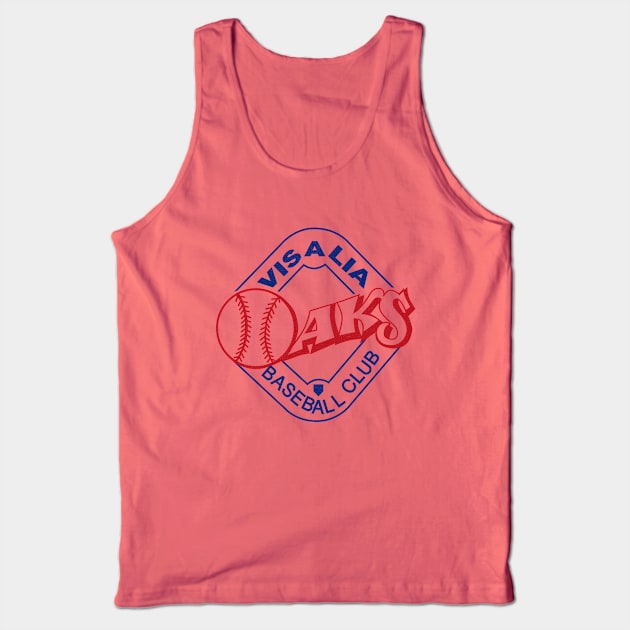 Defunct Visalia Oaks Minor League Baseball 1991 Tank Top by LocalZonly